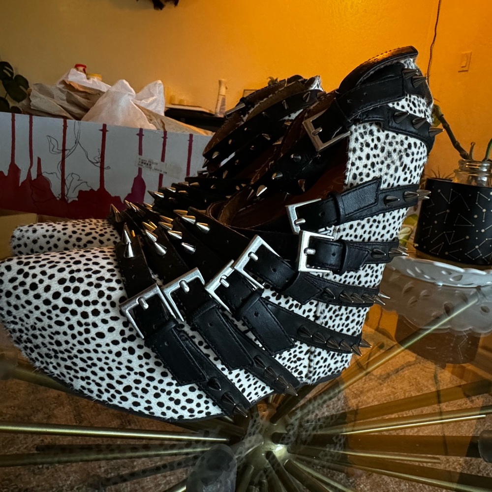 Jeffery Campbell animal print wedge